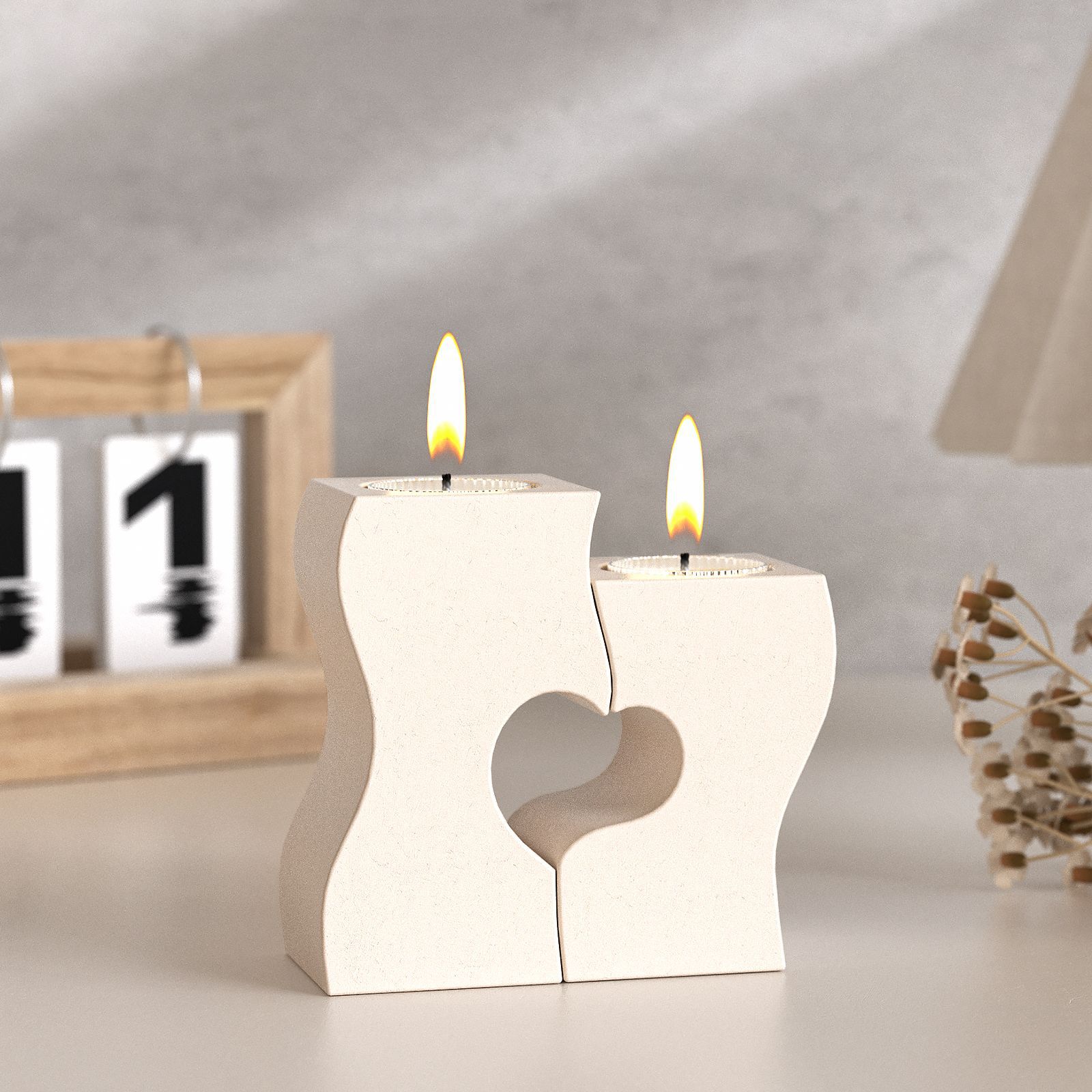 S القلب الشمعدان قوالب السيليك - مراجعة Candle Molds وسعره